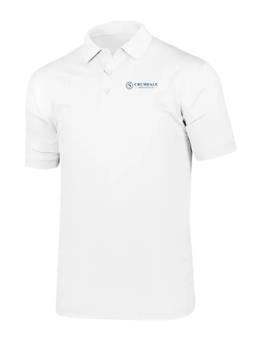 Callaway Vibrant Bright White Ventilated Polo w/Crumdale Logo