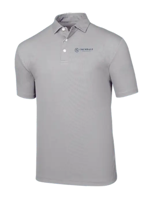 Callaway Birdseye Light Grey Polo w/Crumdale Logo