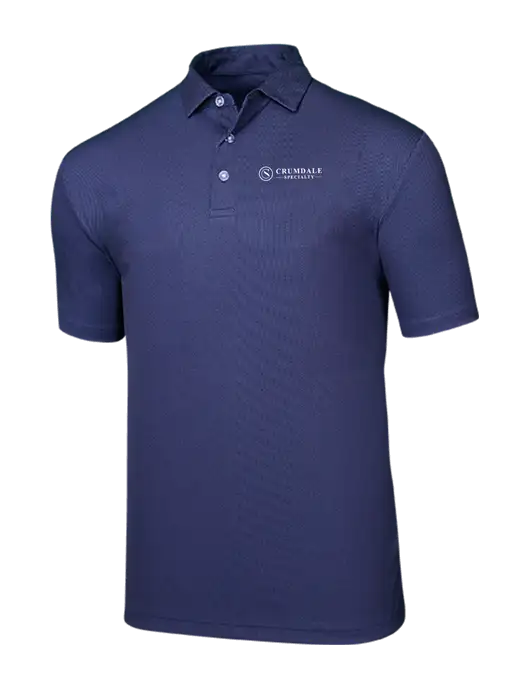 Callaway Birdseye Navy Polo w/Crumdale Logo