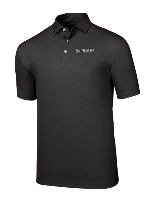 Callaway Birdseye Black Polo w/Crumdale Logo