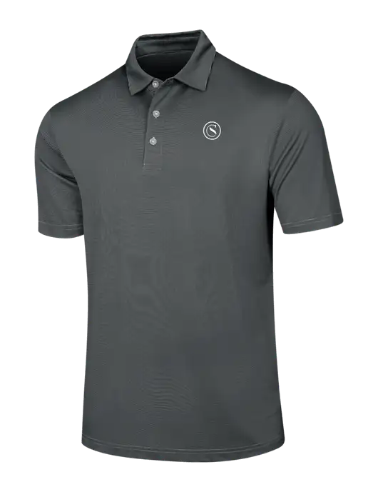 Callaway Black Fine Line Stripe Polo w/Crumdale Icon Logo