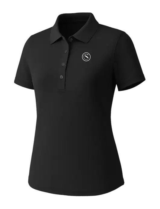 Callaway Womens Core Black Performance Polo w/Crumdale Icon Logo