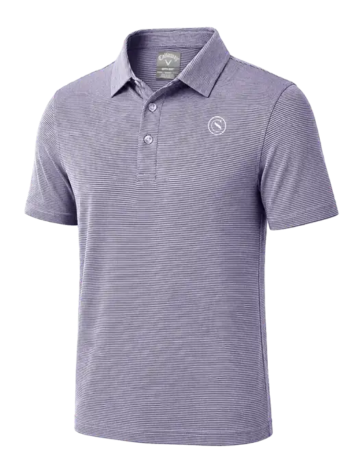 Callaway Navy Fine Line Stripe Polo w/Crumdale Icon Logo
