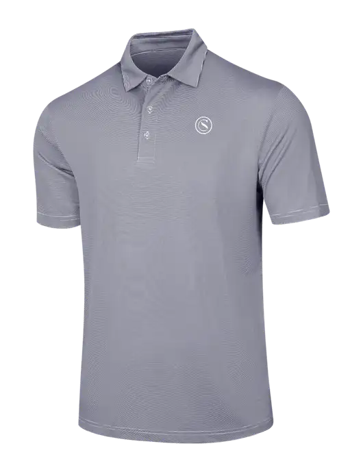 Callaway Navy Fine Line Stripe Polo w/Crumdale Icon Logo