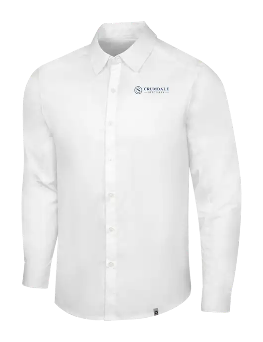 OGIO White Commuter Woven Shirt w/Crumdale Logo