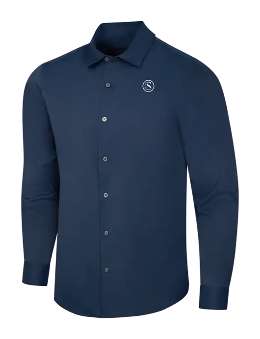 Navy City Stretch Shirt w/Crumdale Icon Logo