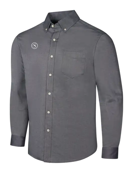 Dark Grey SuperPro Oxford Shirt w/Crumdale Icon Logo