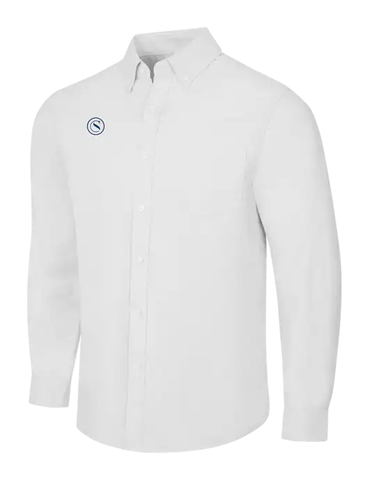White SuperPro Oxford Shirt w/Crumdale Icon Logo