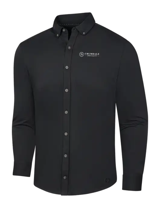 OGIO Blacktop Modern Code Stretch Button-Up Shirt w/Crumdale Logo