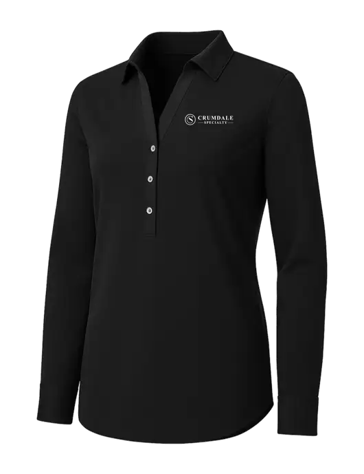 Womens Black City Stretch Shirt w/Crumdale Logo