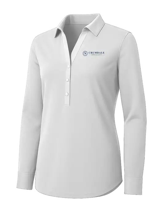 Womens White City Stretch Shirt w/Crumdale Logo