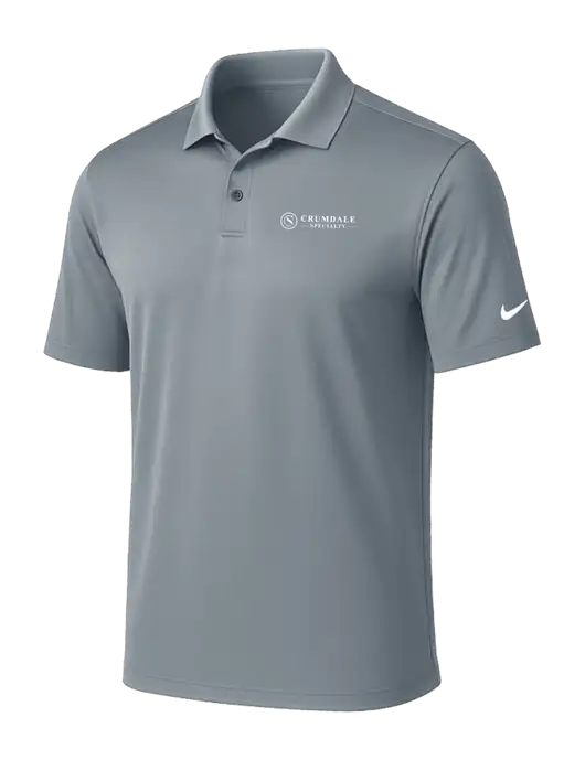 NIKE Medium Grey Victory Solid Polo w/Crumdale Logo