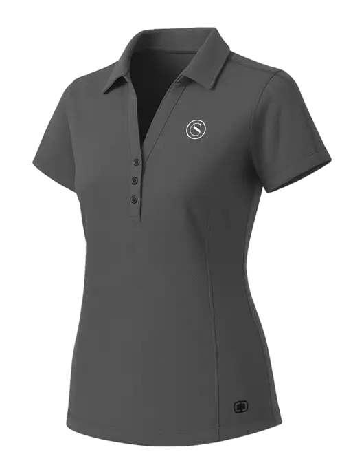 OGIO Womens Medium Grey ONYX Polo w/Crumdale Icon Logo