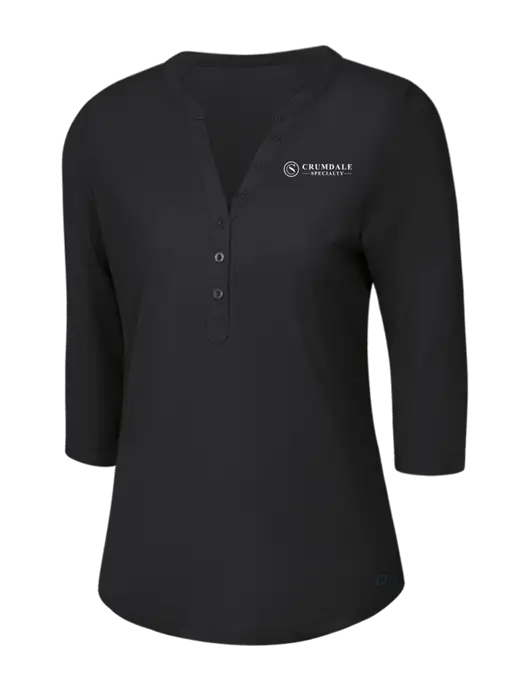 OGIO Blacktop Jewel Henley w/Crumdale Logo