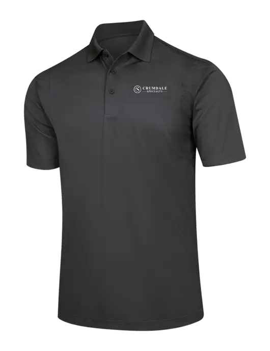 Dark Grey Micropique Sport-Wick Polo w/Crumdale Logo