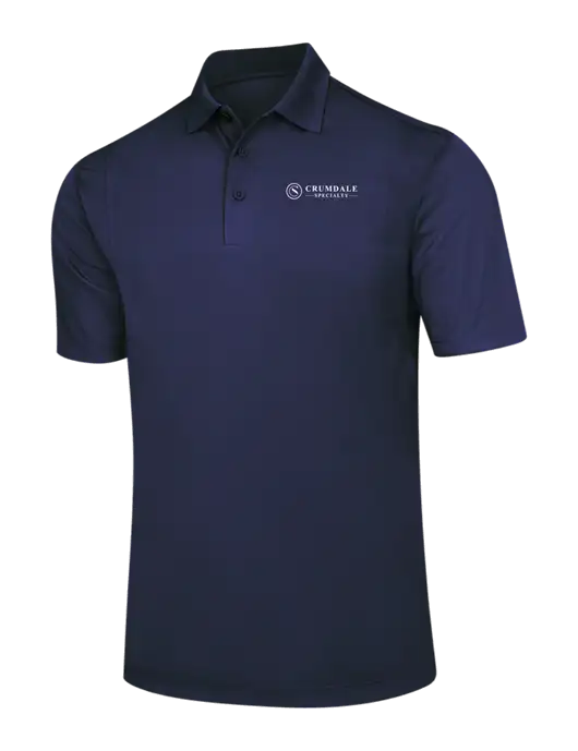 Navy Micropique Sport-Wick Polo w/Crumdale Logo