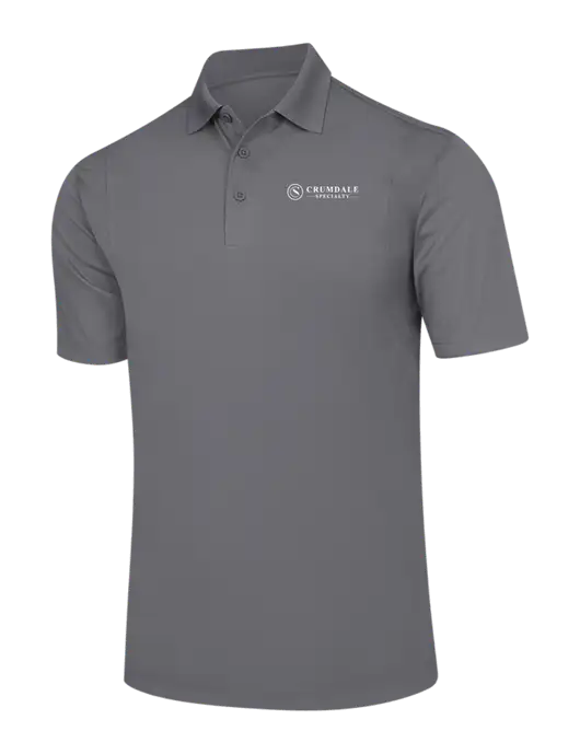 Medium Grey Micropique Sport-Wick Polo w/Crumdale Logo