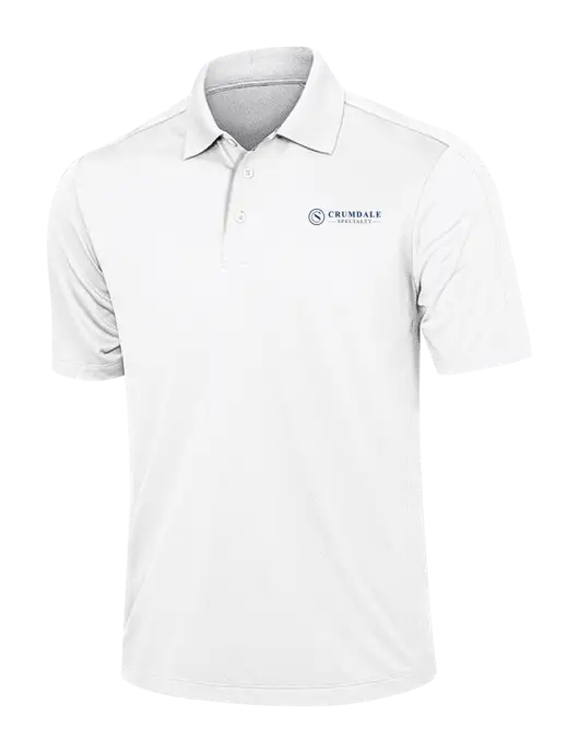White Diamond Textured Jacquard Polo w/Crumdale Logo