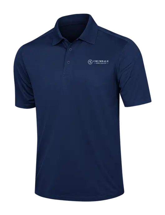 Dark Navy Diamond Textured Jacquard Polo w/Crumdale Logo