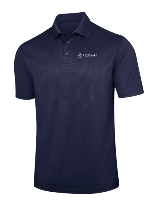 Navy Performance Fine Jacquard Polo w/Crumdale Logo