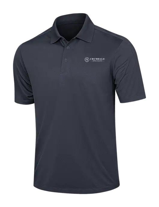 Dark Grey Diamond Textured Jacquard Polo w/Crumdale Logo
