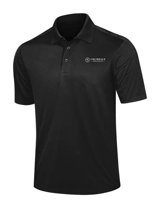 Black Diamond Textured Jacquard Polo w/Crumdale Logo
