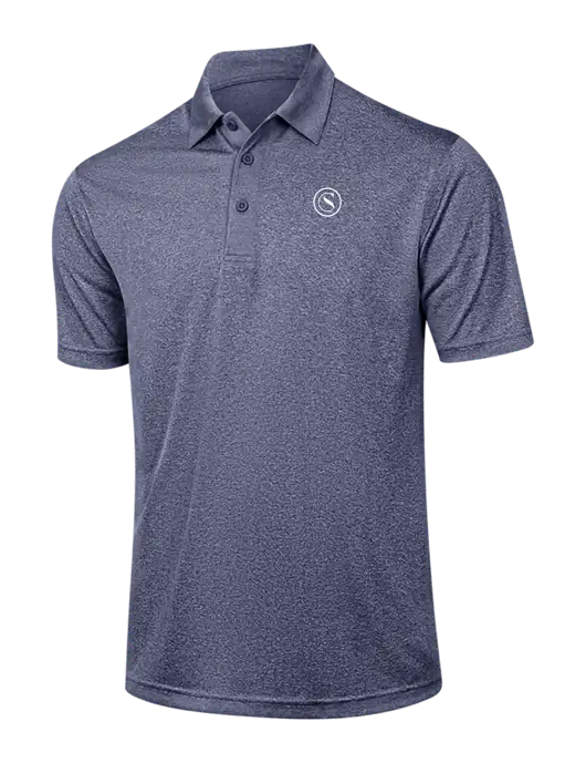 Navy Heather Contender Polo w/Crumdale Icon Logo