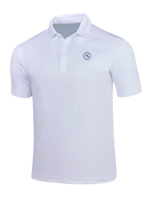 White Posi-UV Pro Polo w/Crumdale Icon Logo