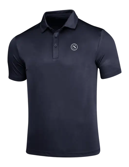 Navy Posi-UV Pro Polo w/Crumdale Icon Logo