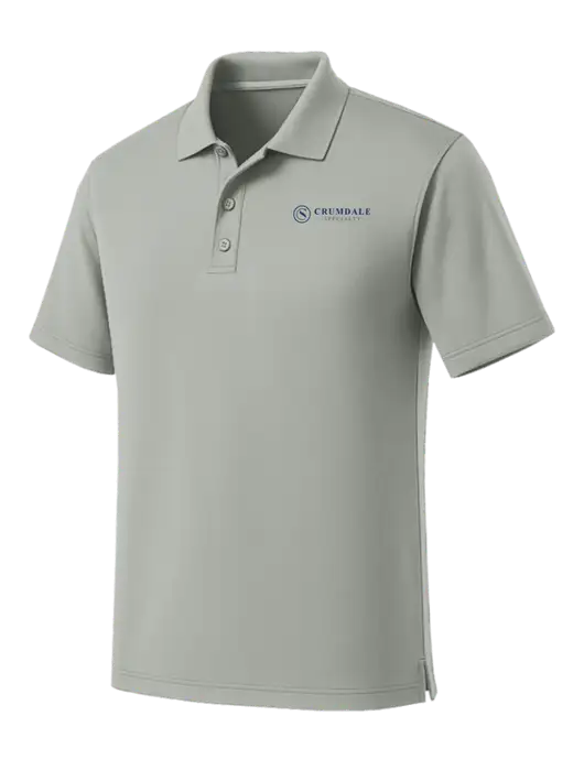 Light Grey Dry Zone UV Micro Mesh Polo w/Crumdale Logo