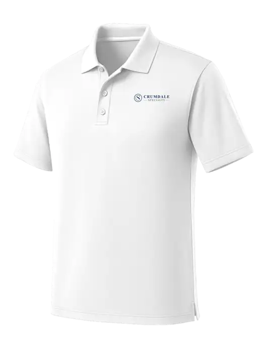 White Dry Zone UV Micro Mesh Polo w/Crumdale Logo