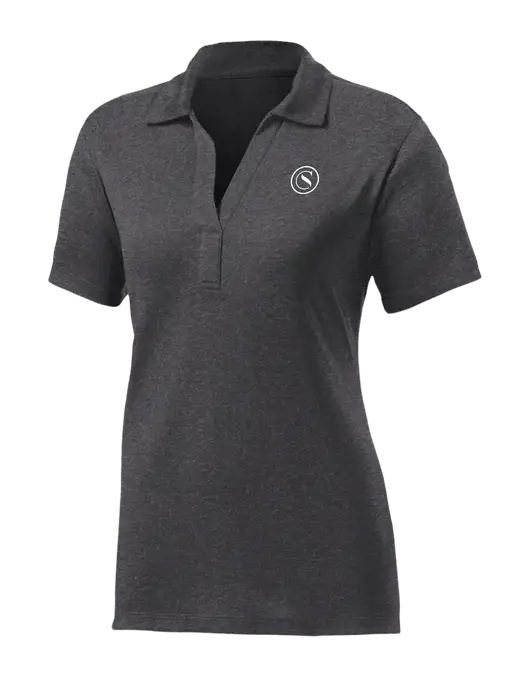 Womens Dark Grey Heather Contender Polo w/Crumdale Icon Logo