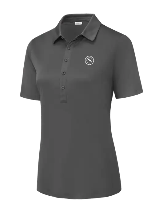 Dark Smoke Grey Womens Posi-UV Pro Polo w/Crumdale Icon Logo