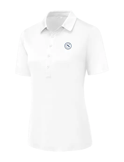White Womens Posi-UV Pro Polo w/Crumdale Icon Logo