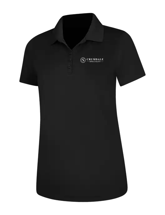 Black Womens Dry Zone UV Mesh Polo w/Crumdale Logo