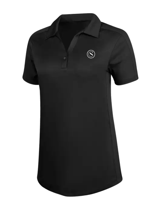 Womens Black Diamond Jacquard Polo w/Crumdale Icon Logo