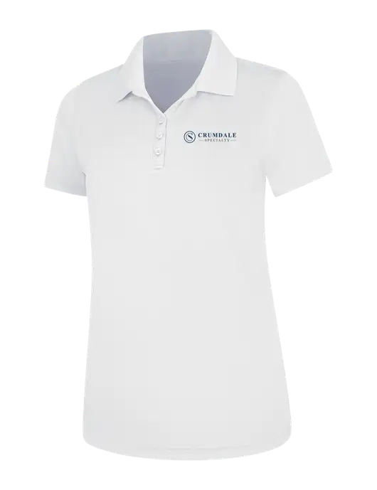White Womens Dry Zone UV Mesh Polo w/Crumdale Logo