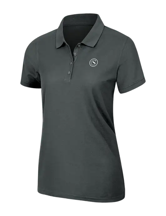 Dark Grey Womens Core Classic Pique Polo w/Crumdale Icon Logo