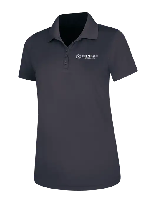 Dark Grey Womens Dry Zone UV Mesh Polo w/Crumdale Logo