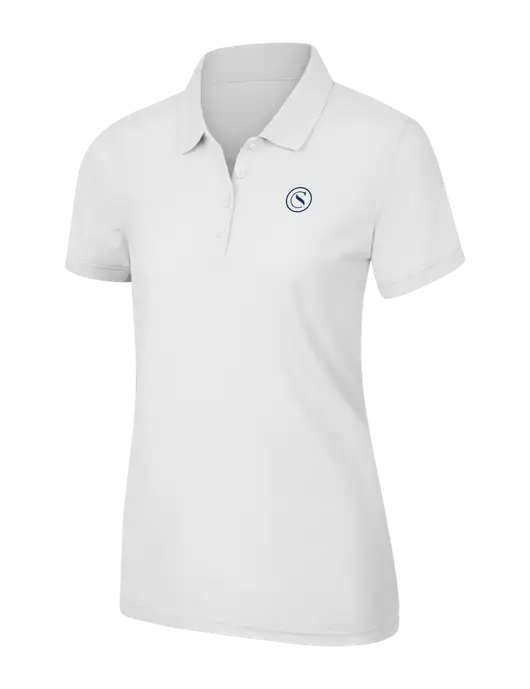 White Womens Core Classic Pique Polo w/Crumdale Icon Logo