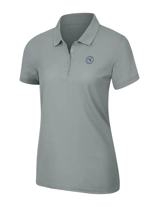 Light Grey Womens Core Classic Pique Polo w/Crumdale Icon Logo