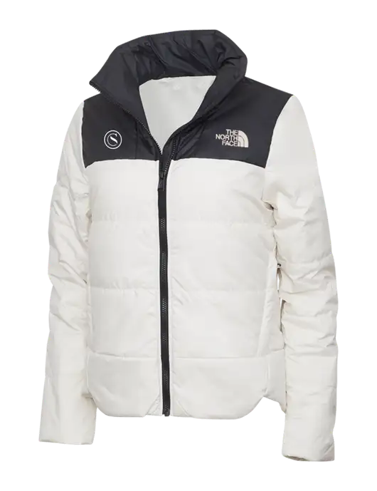 North Face Womens Vintage White Everyday Insulated Jacket w/Crumdale Icon Logo