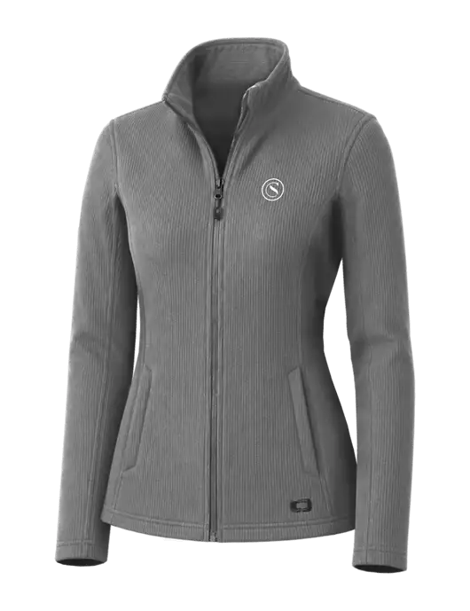 OGIO Medium Grey Womens Grit Fleece Jacket w/Crumdale Icon Logo