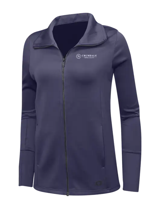 OGIO Navy Womens Endurance Modern Performance Full-Zip w/Crumdale Logo