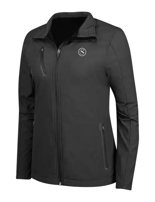 Black Womens Welded Softshell Jacket w/Crumdale Icon Logo