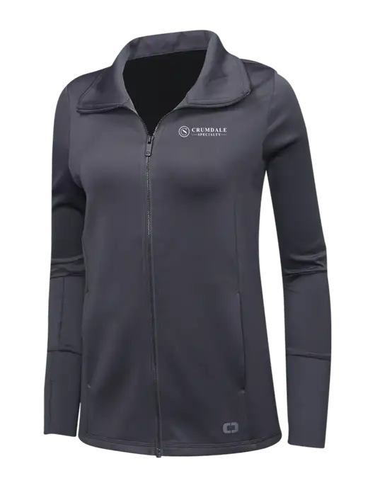 OGIO Dark Grey Womens Endurance Modern Performance Full-Zip w/Crumdale Logo
