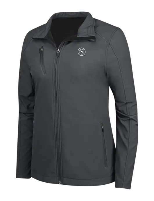 Dark Grey Womens Welded Softshell Jacket w/Crumdale Icon Logo