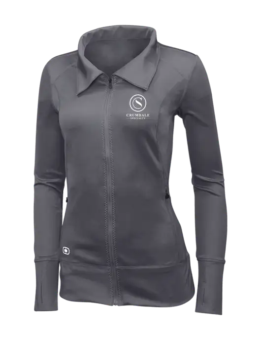 OGIO Dark Grey Womens Endurance Fulcrum Full-Zip w/Crumdale Logo