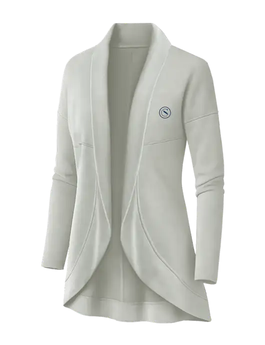 OGIO Ivory Snow Womens Luuma Cocoon Fleece w/Crumdale Icon Logo