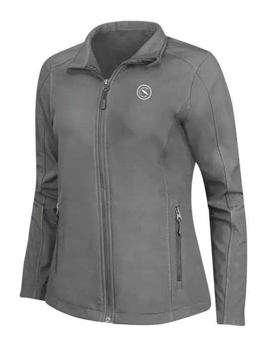 Medium Grey Womens Core Soft Shell Jacket w/Crumdale Icon Logo